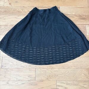 Periphery Black Modern Lace A-Line Skirt
